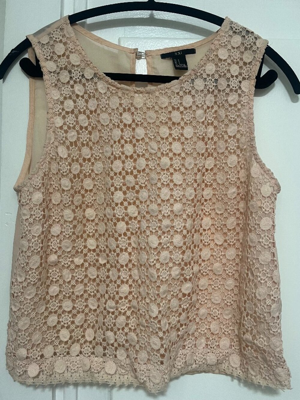 Peach crochet top